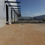 Obras de aterro e pavimentação das naves logísticas da Central Intermarché de Alcanena